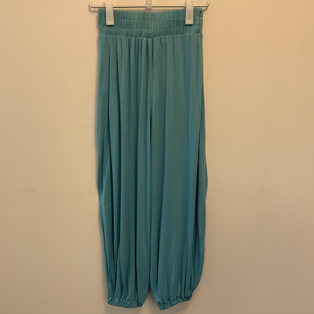 FREE PEOPLE BEACH Ali pants pockets super soft elastic waistband blue size XS - Picture 4 of 13